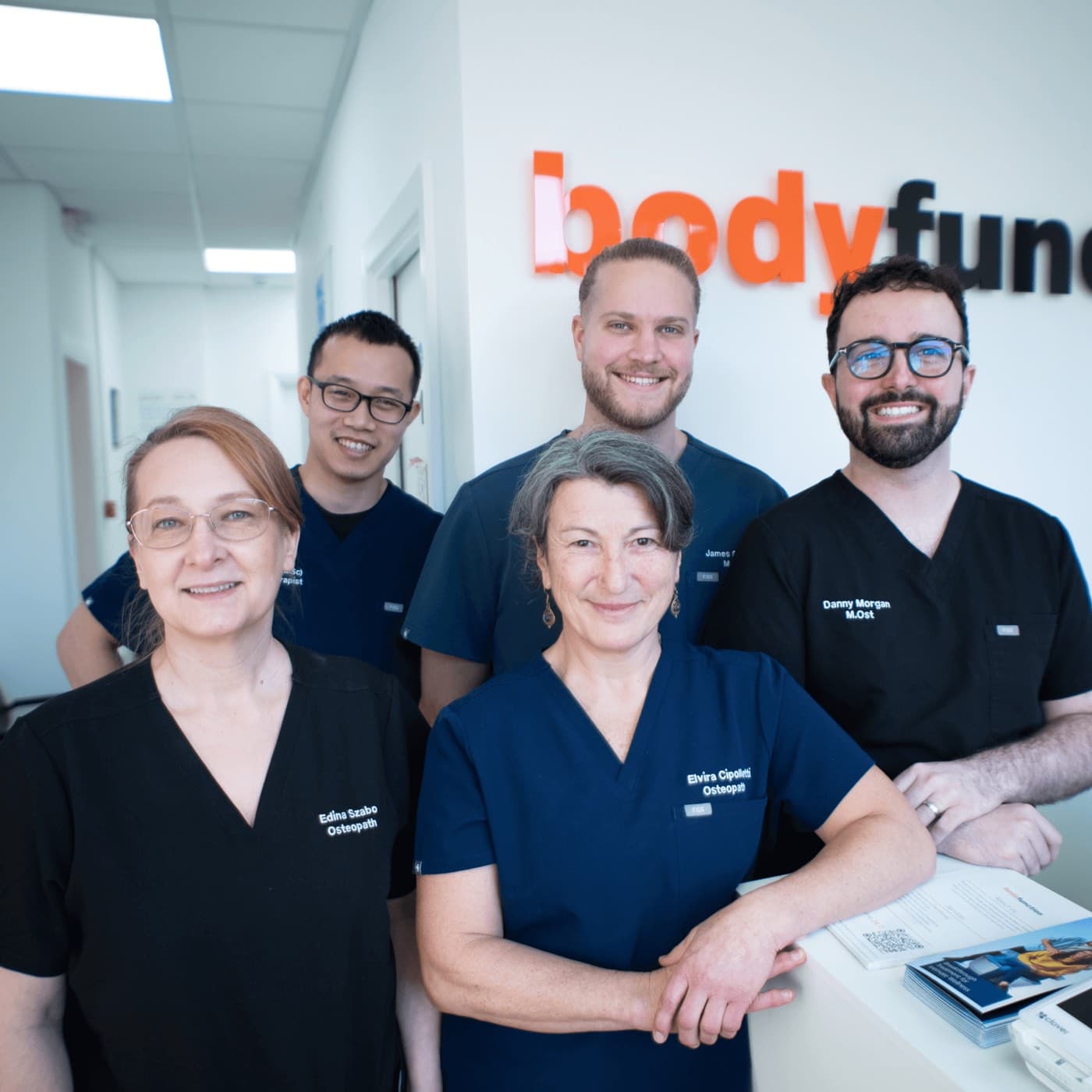 The Bodyfunction Clinic team in London, Danny Morgan and colleagues